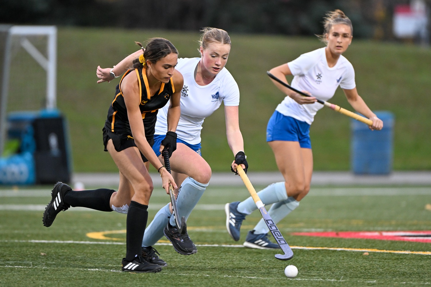 Partido de hockey sobre césped femenino